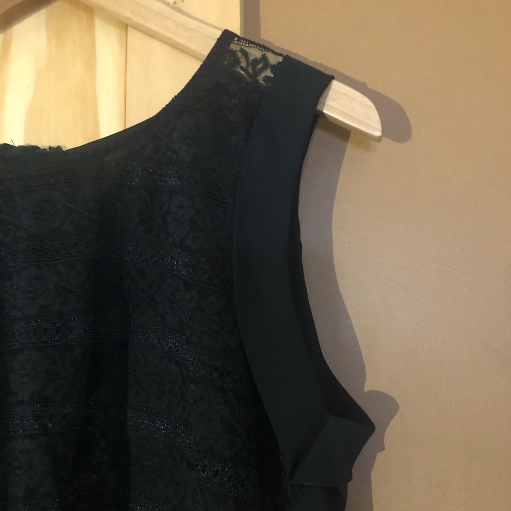 Lace tang top detail cover shirt